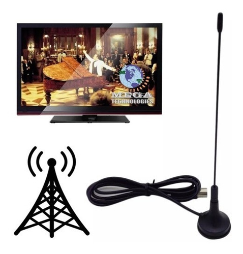 Imagen 2 de 5 de Antena Tv Digital Magnetica Para Smart Tv Plasma Led Lcd