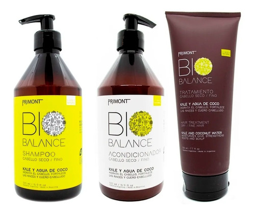 Primont Bio Balance Shampoo Enjuague Tratamiento Vegano Seco