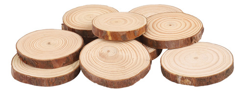 10 Piezas De Troncos De Madera Redonda De Árbol Natural Para