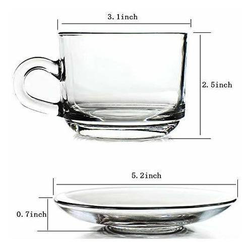 Taza De Café De Cristal, Tazas De Capuchino, Tazas De Café,