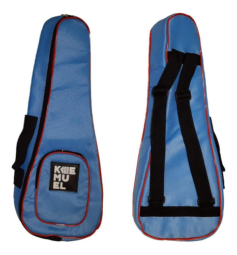 Cuo Funda Ukelele Soprano Super Acolchada Celeste Roj Kemuel