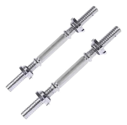 Kit de barras rectas cromadas de 2 y 40 cm con 4 tuercas en forma de estrella de 28 mm