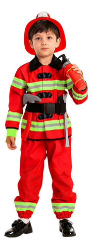 Disfraz De Bombero Para Niño Con Casco