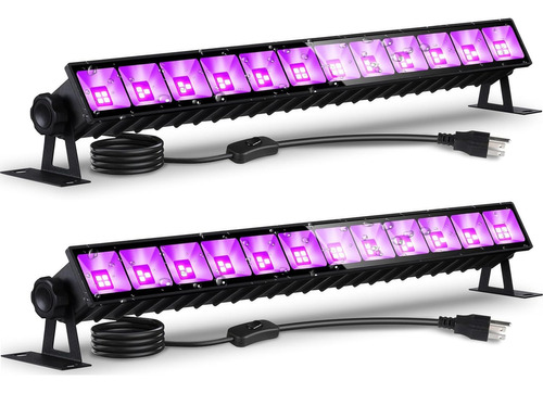 Led Uv Barra De Luz Negra Reflector Luces Para La Fiesta 2ps