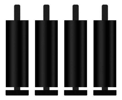 C-f 4 Patas De Aleación De Aluminio Negro 15cm Diámetro 2,8