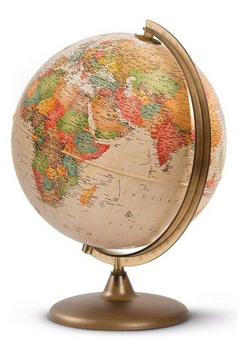 Globo em espanhol com divisão política bege de 30 cm