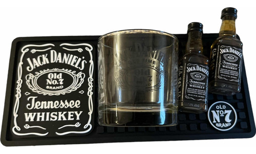 Esterilla Escurridor Jack Daniels + Vaso + Miniaturas