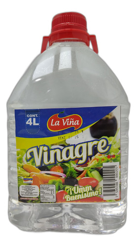 Aderezo Vinagre Alcohol La Viña 4lts 0745 Ml.