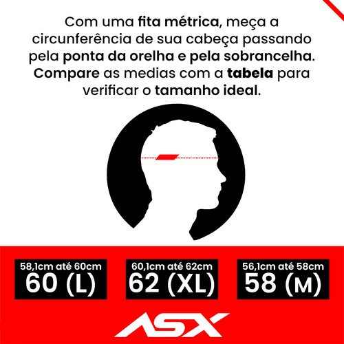 Capacete Asx Eagle Solid Fosco Preto/cinza 60 Preto/cinza 59/60