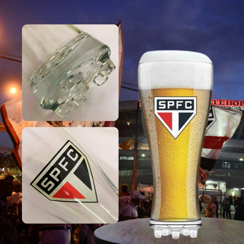 Copos Chuteira São Paulo Fc P Cerveja - 370ml 12 Peças