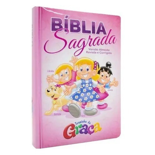 Bíblia Da Turminha Da Graça Meninas Capa Almofadada