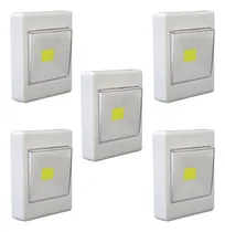 Comprar Pack X 5 Luz Tecla Doble Led Pilas Placard Pasillos Alacenas