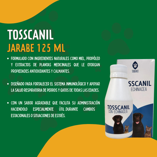 Tosscanil Jarabe: Apoyo Inmunológico Y Respiratorio Mascotas