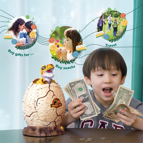 Hucha De Dinosaurios Para Niños Caja De Monedas En Efectivo