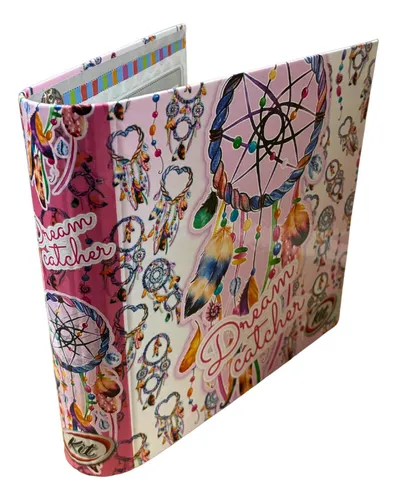 Carpeta Escolar Con Mándala Número 3 Rígida Atrapa Sueños