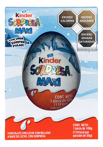 Chocolate Kinder Maxi Sorpresa 100g Niño Navideño Reyes