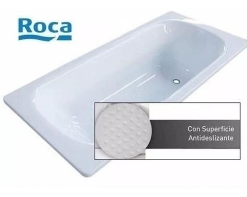 Bañera empotrada Roca Sacha de 1200mm x 700mm x 395mm color blanca