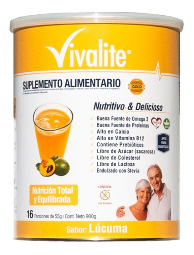 Vivalite Suplemento De 900 Grs - Sabor Lúcuma Sabor Lucuma