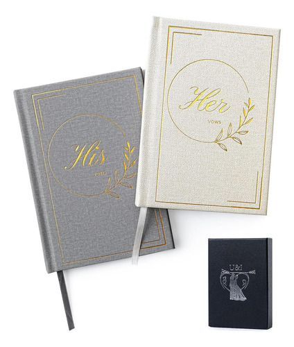 Los Libros De Votos De Boda De U&i Para Él Y Ella, Elegantes
