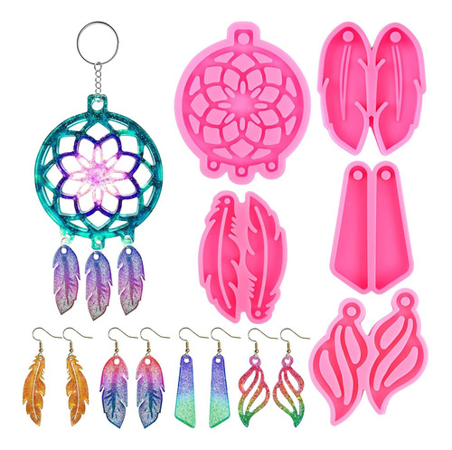 Dream Catchers - Moldes De Resina Para Llavero, Paquete...