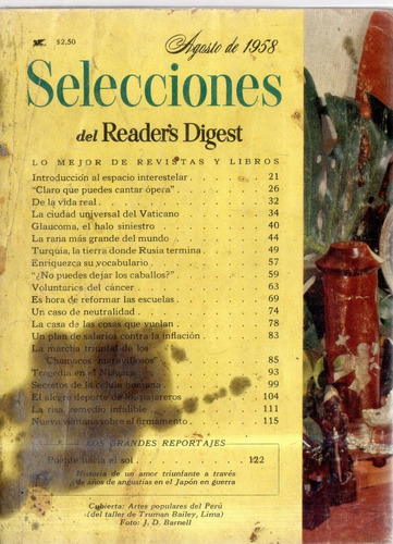 Selecciones Del Reader's Digest Agosto De 1958