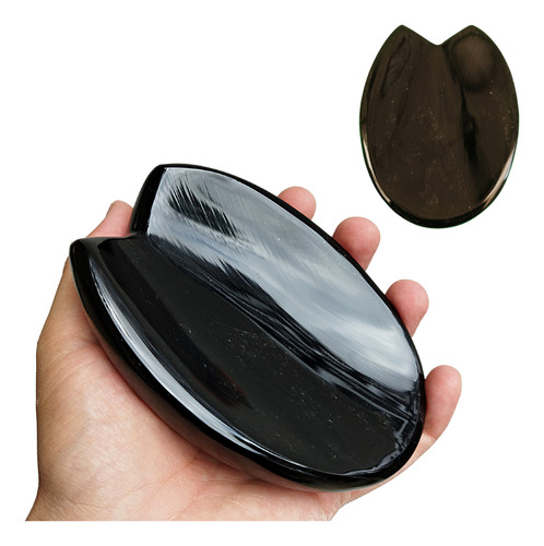 Concha De Obsidiana Negra Natural Terapia Para Próstata