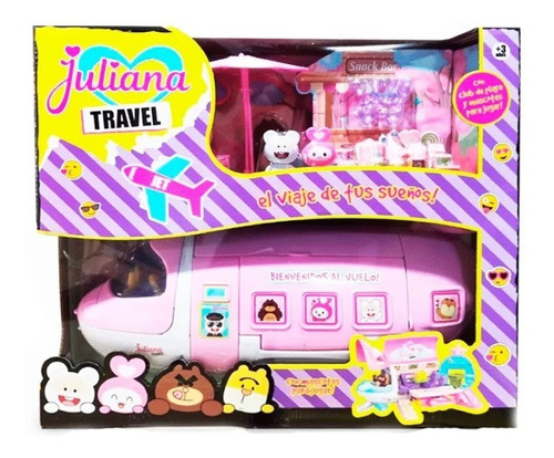  Juliana Travel Avion Jet Con Figuras Y Accesorios Sisjul033