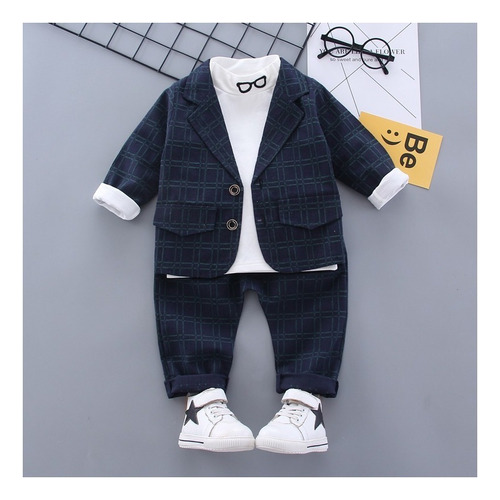 . Conjunto De Traje Formal For Bebé Niño Camiseta Pantalones
