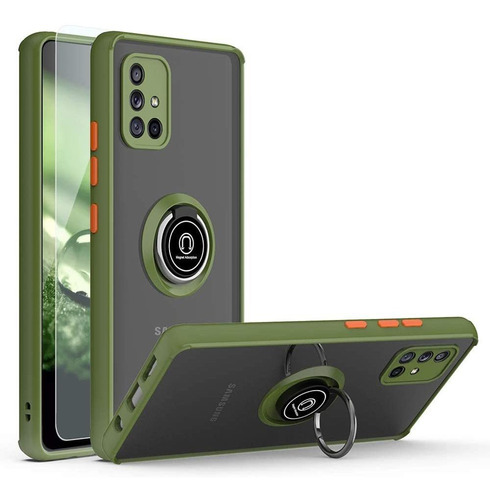 Funda Para Samsung Galaxy A71 5g - Transparente/verde+ani...