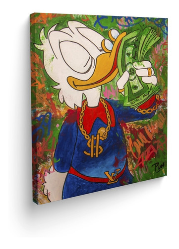 Cuadro Canvas Monopoly Decorativo Sala Pato Donald
