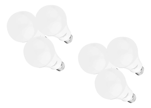 6pzs Foco Led Tipo A19 14w Sanelec Luz Fría Omnidireccional