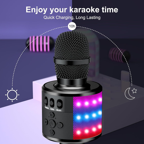 Micrófono De Karaoke Inalámbrico Bluetooth Bonaok, Altavoz D