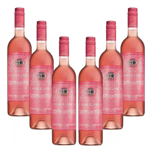 Vinho Português Rose Casal Garcia 750ml Kit 6 Unidades