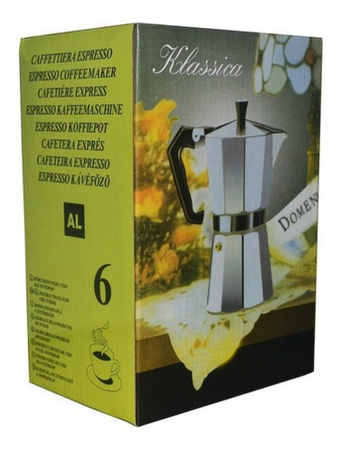 Imagen 2 de 2 de Cafetera Greca Expreso 6 Tazas Aluminio Hogar Cocina