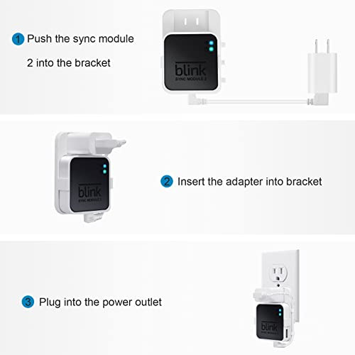 Soporte De Pared Con Enchufe Para Blink Sync Module 2 Con Ca