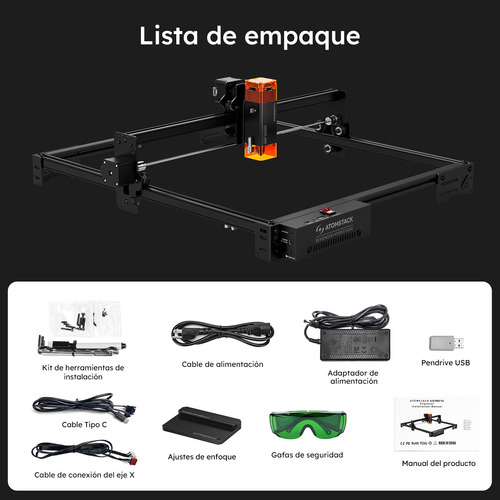 Máquina De Grabado Láser Atomstack A10 V2 Pro 10w 410*380mm