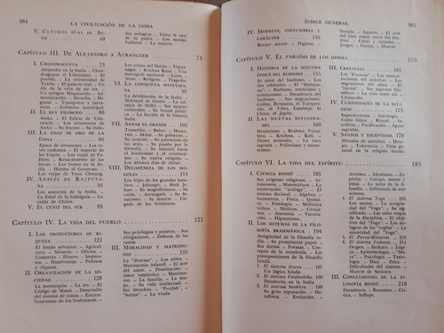 Civilizacion De La India Will Durant Tr Jordana Sudamericana