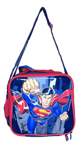 Lonchera Escolar Superman Original Niño Bolso Almuerzo