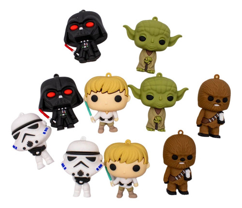 Pingente Para Chaveiros 3d Star Wars Com 10 Peças De 70mm Cor Pingentes Star Wars