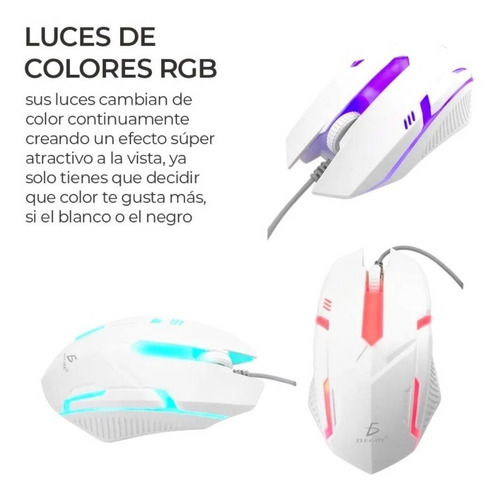 Mouse Gamer Con Led De Colores Usb Elegate Mo22