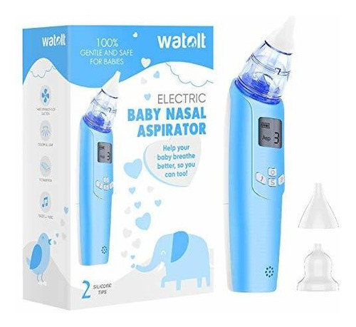 Aspirador Nasal Electrico Para Bebe 3 Niveles Succion Azul