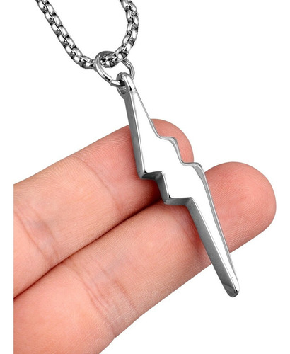 Collar Chulada, Thunder Rayo Acero Inox Hipoalerge, P0314
