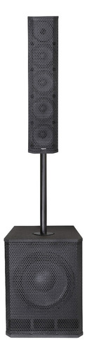 Sistema Ativo Line Array E Sub 12 Vert 1800 450w Rms Donner Cor Preto 110v/220v (bivolt)