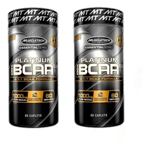 Suplemento en cápsulas MuscleTech Essential Series Platinum BCAA 8:1:1 con aminoácidos Platinum BCAA 8:1:1