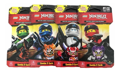 Jogo De 20 Cards Lego Ninjago Blister Envelopes Colecionável