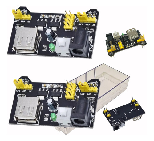 2x Fonte Ajustável Protoboard 3.3v/5v Arduino Mcu (2 Peças)