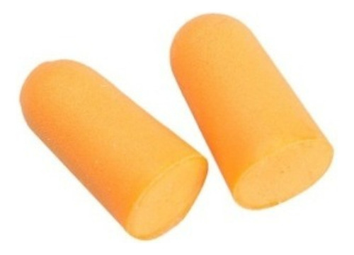 10 Pares De Tapones Para Oidos Suaves Color Naranja Liso