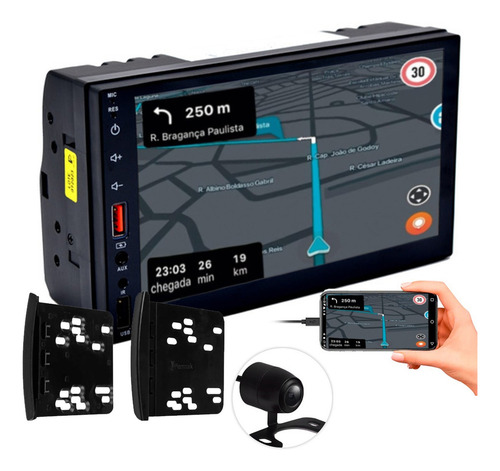 Kit Multimidia Mp5 Ford Ka 1999 A 2011 Bt + Câmera De Ré