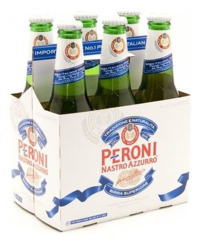 Caja Cerveza Italiana Peroni Nastro Azurro Botella 24u