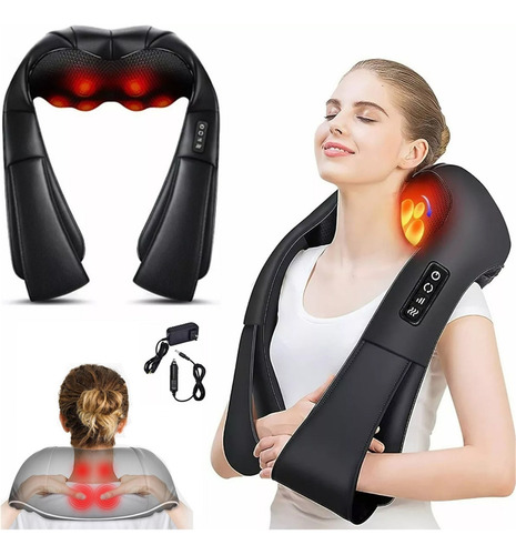 Masajeador C/ Calor Shiatsu Cuello Espalda Hombro Pies Qx214